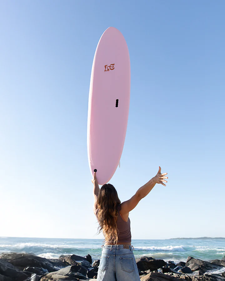 Planche de surf en mousse MF x Laura Sugar Glider Super Soft 6'6 - Pink/Clay