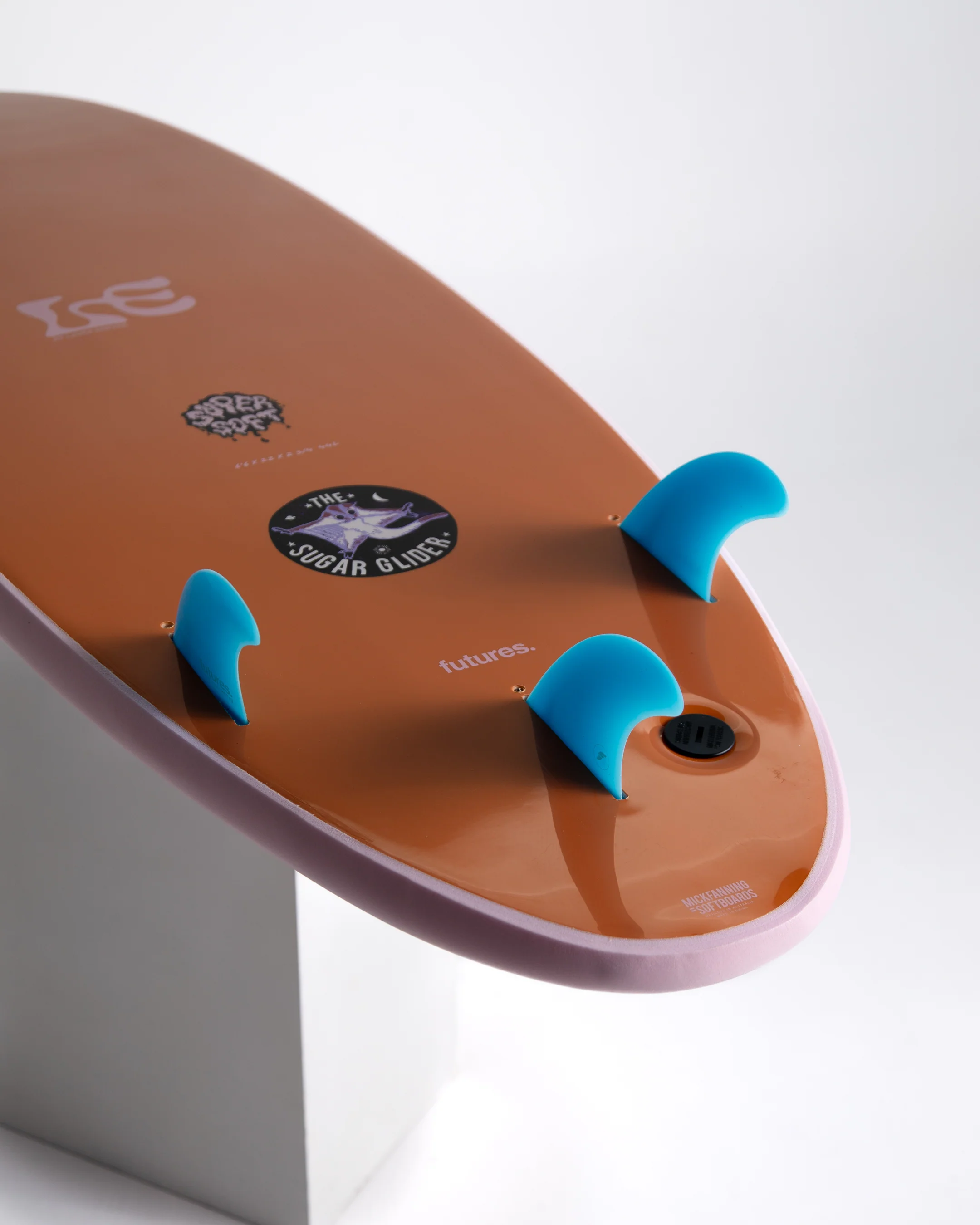 Planche de surf en mousse MF x Laura Sugar Glider Super Soft 6'6 - Pink/Clay