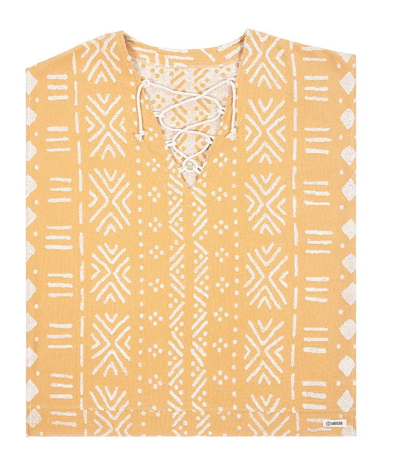 poncho SAND CLOUD Adobe Mudcloth Cover Up Sunflower