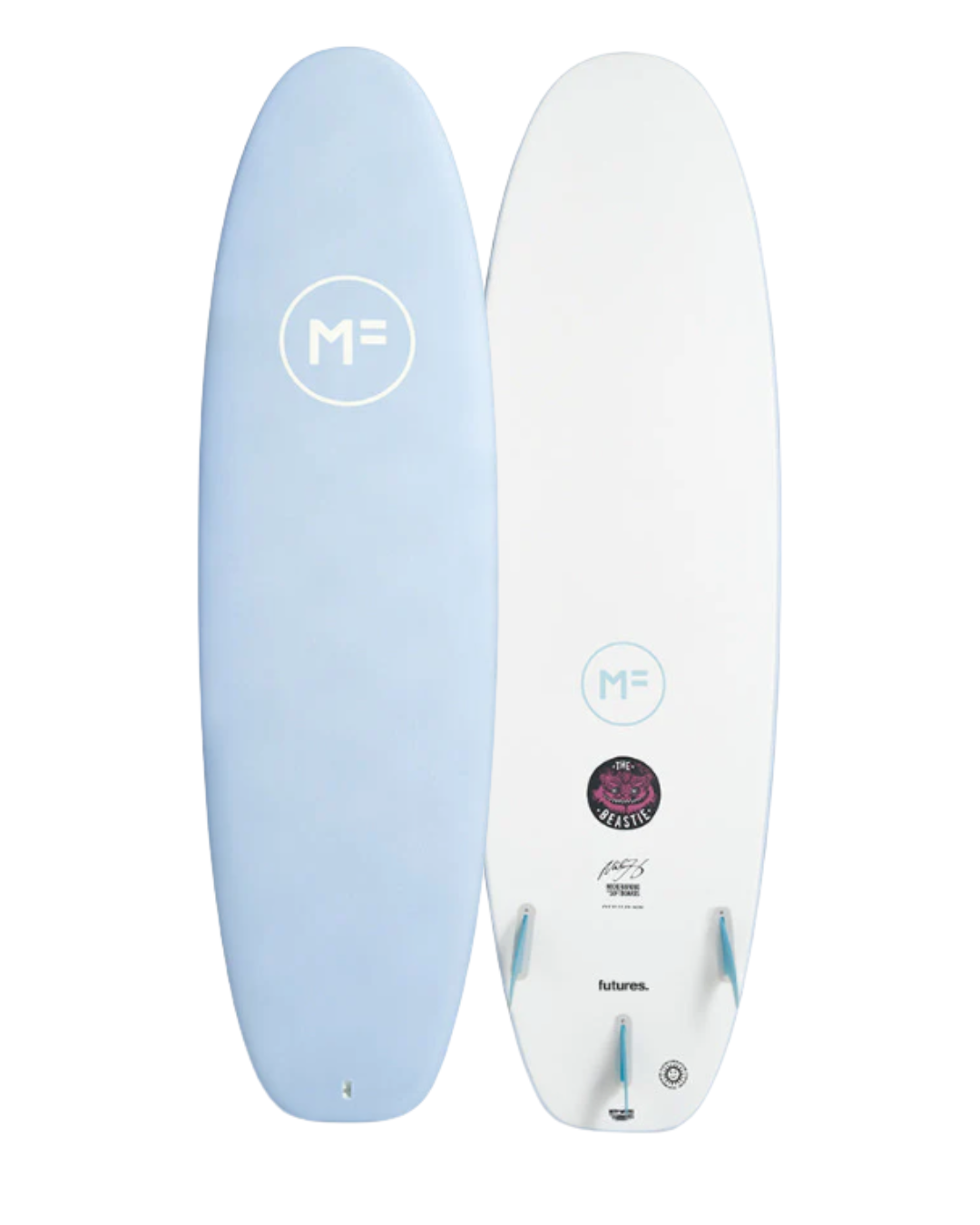 Planche De Surf En Mousse MF Beastie Epoxy Lam Sky Blue 7'0