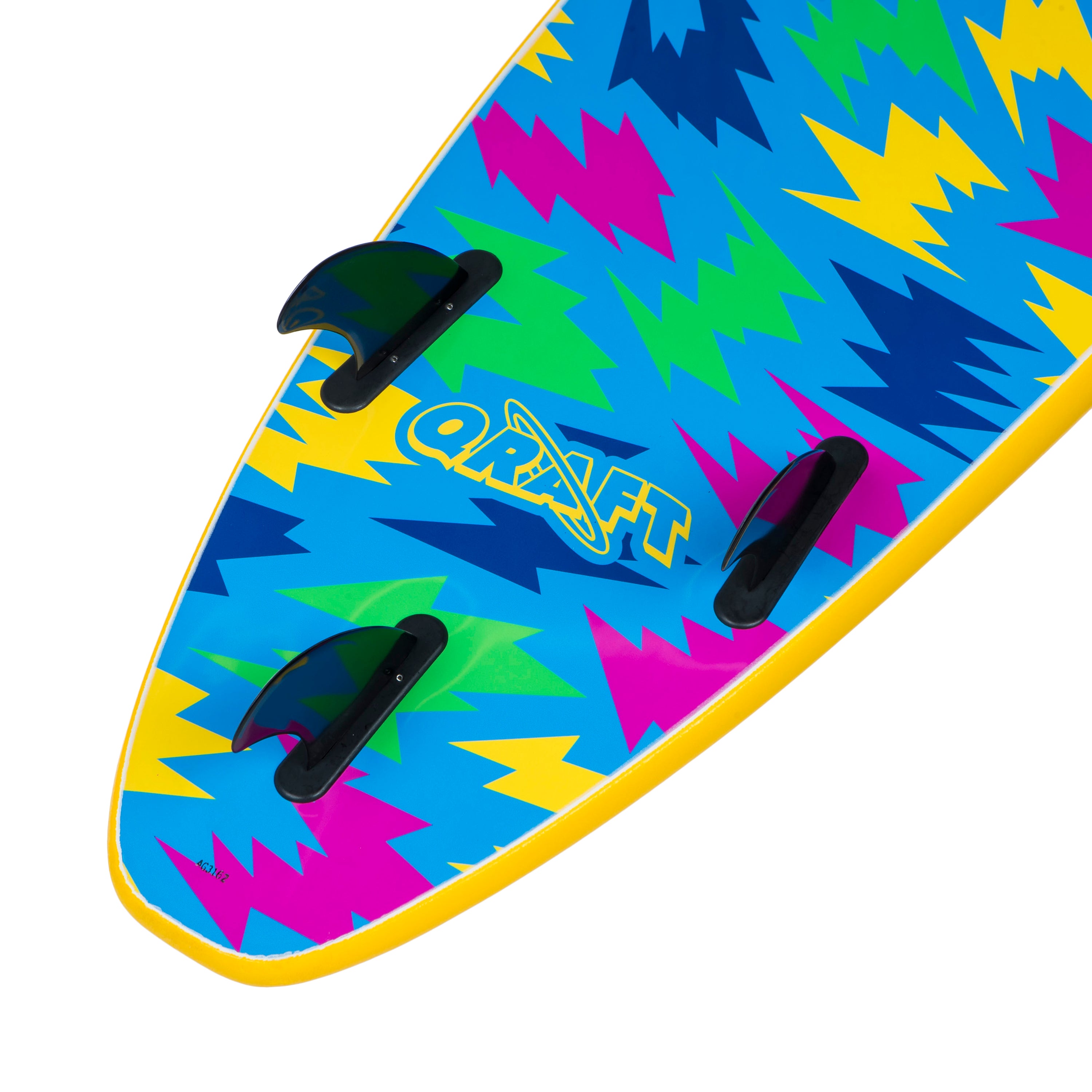 Planche De Surf en Mousse Qraft Log Psy Rock 7'6 Yellow