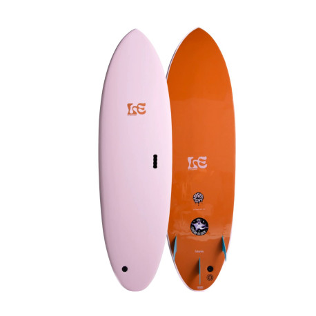 Planche de surf en mousse MF x Laura Sugar Glider Super Soft 6'6 - Pink/Clay