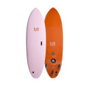 Planche de surf en mousse MF x Laura Sugar Glider Super Soft 6'6 - Pink/Clay