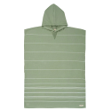 SAND CLOUD Classic Stripe Hooded Poncho HEDGE GREEN