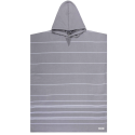 SAND CLOUD Classic Stripe Hooded Poncho Black