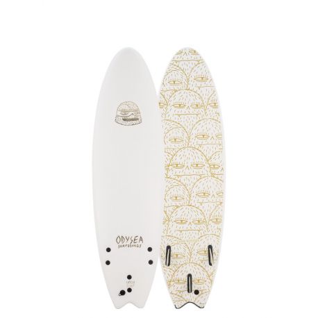 Planche De Surf En Mousse Catchsurf Odysea Skipper Thruster Evan Rossell 6'6 White