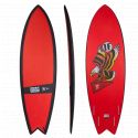 Planche de surf en Mousse JJF PYZEL Ivan Florence Astrofish Red 5'10