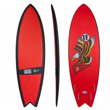 Planche de surf en Mousse JJF PYZEL Ivan Florence Astrofish Red 5'6