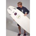 Planche De Surf En Mousse MF Beastie Soy Brown Futures 7'6 57,51L