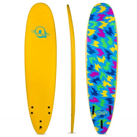 Planche De Surf en Mousse Qraft Log Psy Rock 7'6 Yellow