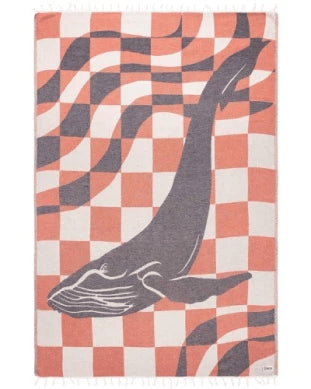 BEACH TOWEL SAND CLOUD Checkered Whale