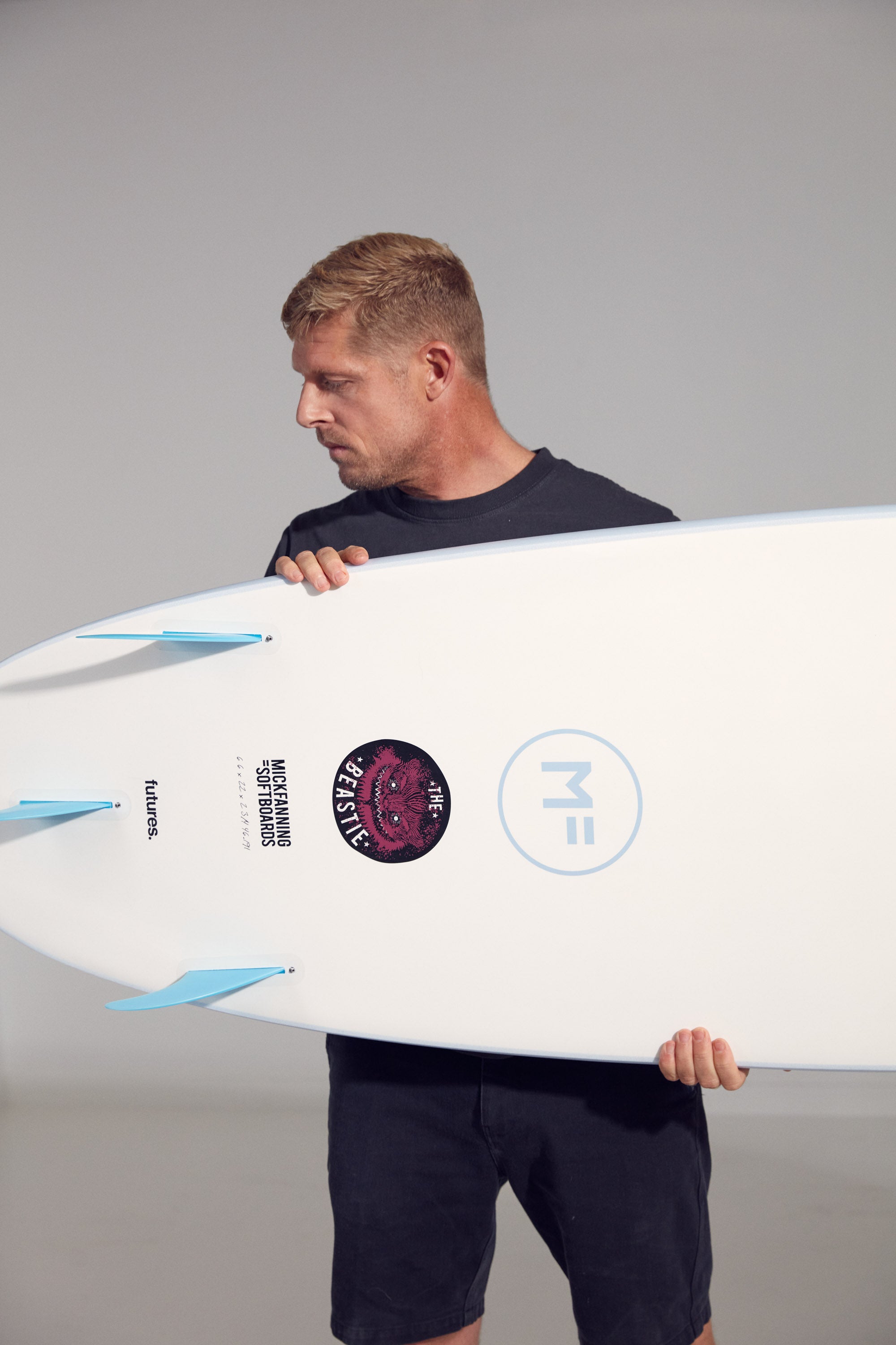 Planche De Surf En Mousse MF Beastie Sky Blue Futures 7'0 50,05L
