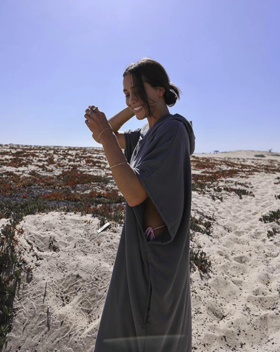 Poncho SAND CLOUD Terra Hooded