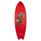 Planche de surf en Mousse JJF PYZEL Ivan Florence Astrofish Red 5'10