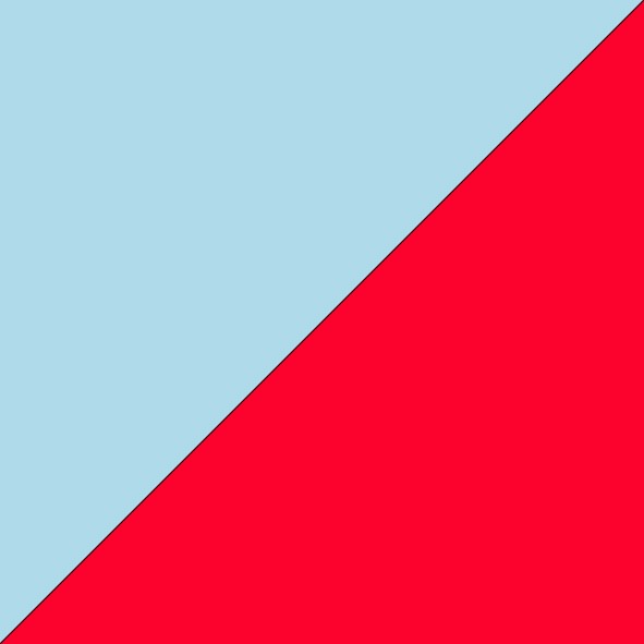 Ice Blue/Fluro Red